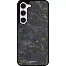 Coque Samsung Galaxy S23 FE - Silicone rigide noir Grey Gold Marble