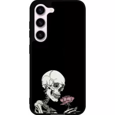 Coque Samsung Galaxy S23 FE - Silicone rigide noir Halloween 2023 rose and skeleton