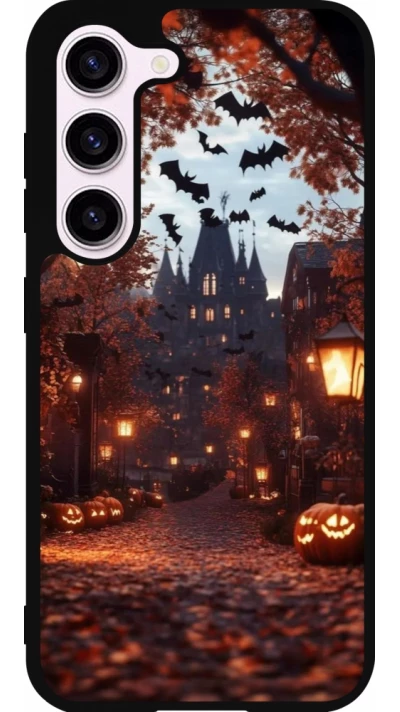 Coque Samsung Galaxy S23 FE - Silicone rigide noir Halloween 2025 Haunted house