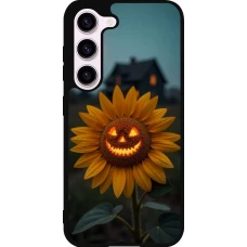 Coque Samsung Galaxy S23 FE - Silicone rigide noir Halloween 2026 Evil Sunflower