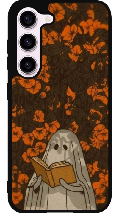 Coque Samsung Galaxy S23 FE - Silicone rigide noir Halloween 2026 Ghost reading