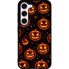 Coque Samsung Galaxy S23 FE - Silicone rigide noir Halloween 2026 Pattern Pumpkins