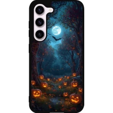 Coque Samsung Galaxy S23 FE - Silicone rigide noir Halloween 2026 Road of Pumpkins