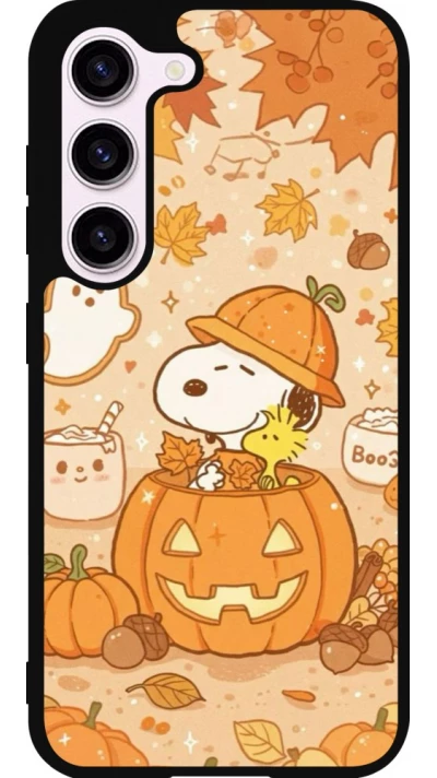 Coque Samsung Galaxy S23 FE - Silicone rigide noir Halloween 2026 Snoopy Halloween