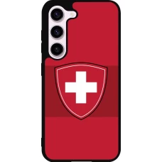 Coque Samsung Galaxy S23 FE - Silicone rigide noir Hockey World Championship Ecusson Suisse