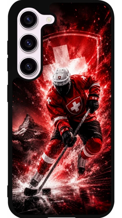 Coque Samsung Galaxy S23 FE - Silicone rigide noir Hockey World Championship Player