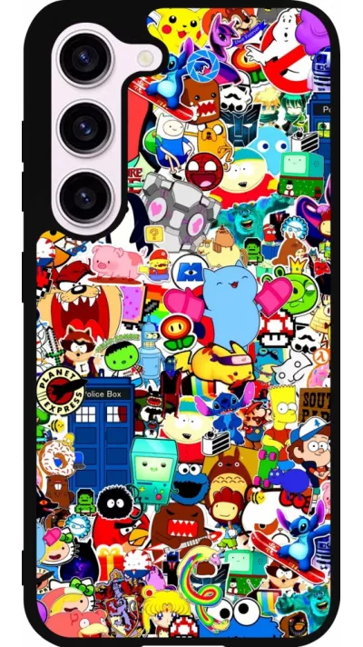Coque Samsung Galaxy S23 FE - Silicone rigide noir Mixed cartoons