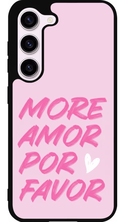 Samsung Galaxy S23 FE Case Hülle - Silikon schwarz More amor porfavor