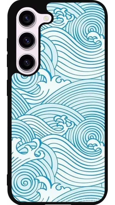 Samsung Galaxy S23 FE Case Hülle - Silikon schwarz Ocean Waves