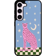 Samsung Galaxy S23 FE Case Hülle - Silikon schwarz Pink leopard with stars 2026