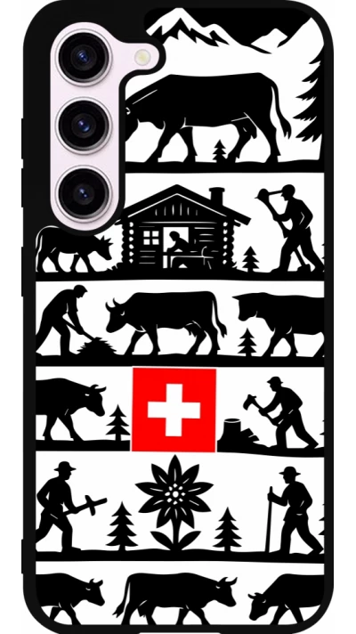 Coque Samsung Galaxy S23 FE - Silicone rigide noir Poya Suisse 1