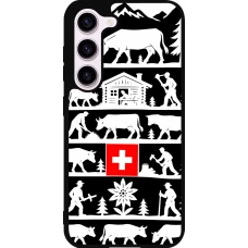 Coque Samsung Galaxy S23 FE - Silicone rigide noir Poya Suisse 1 noir