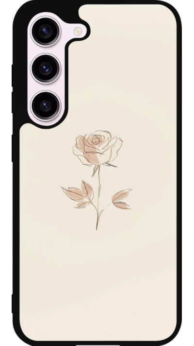 Coque Samsung Galaxy S23 FE - Silicone rigide noir Sable Rose Minimaliste