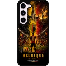 Coque Samsung Galaxy S23 FE - Silicone rigide noir Football Belgique splash 2026
