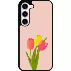 Samsung Galaxy S23 FE Case Hülle - Silikon schwarz Spring 23 tulip trio