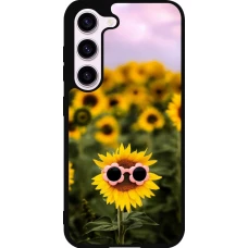Samsung Galaxy S23 FE Case Hülle - Silikon schwarz Sunflower with glasses Spring 2026