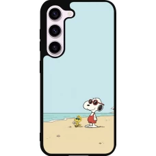 Samsung Galaxy S23 FE Case Hülle - Silikon schwarz Snoopy on the beach Summer 2026