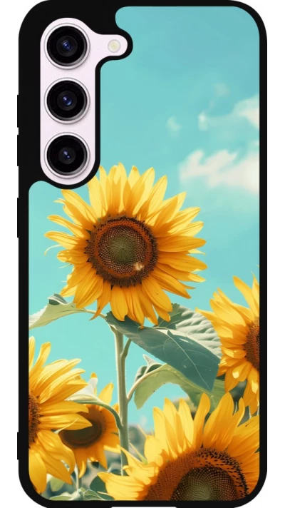 Coque Samsung Galaxy S23 FE - Silicone rigide noir Sunflowers Summer 2026
