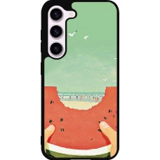 Coque Samsung Galaxy S23 FE - Silicone rigide noir Views through a watermelon Summer 2026