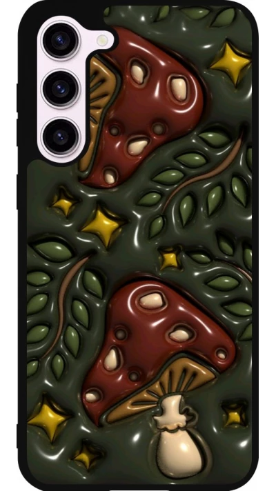 Coque Samsung Galaxy S23+ - Silicone rigide noir Autumn 26 3D mushrooms