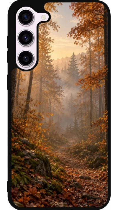 Coque Samsung Galaxy S23+ - Silicone rigide noir Autumn 26 Autumn walk