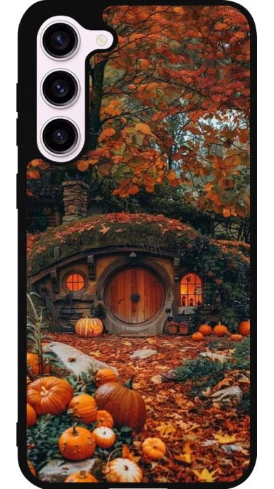 Coque Samsung Galaxy S23+ - Silicone rigide noir Autumn 26 Hobbit house