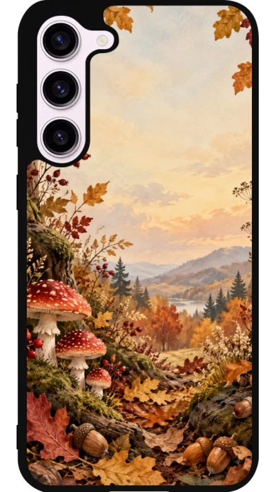 Coque Samsung Galaxy S23+ - Silicone rigide noir Autumn 26 Illustrated Autumn