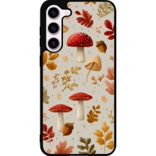Samsung Galaxy S23+ Case Hülle - Silikon schwarz Autumn 26 Mushrooms and leaves