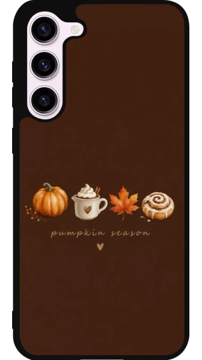 Coque Samsung Galaxy S23+ - Silicone rigide noir Autumn 26 Pumpkin season