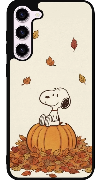 Coque Samsung Galaxy S23+ - Silicone rigide noir Autumn 26 Snoopy autumn