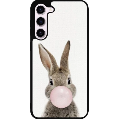 Coque Samsung Galaxy S23+ - Silicone rigide noir Easter 2023 bubble gum bunny