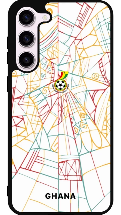 Coque Samsung Galaxy S23+ - Silicone rigide noir Maillot de football Ghana 2026 personnalisable