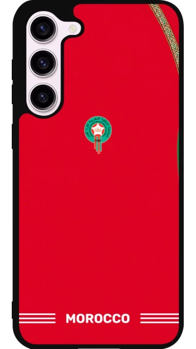 Samsung Galaxy S23+ Case Hülle - Silikon schwarz Marokko 2026 personalisierbares Fussballtrikot