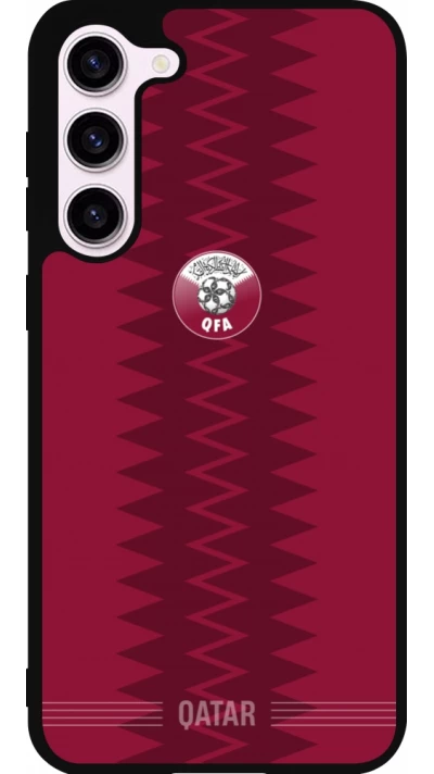 Samsung Galaxy S23+ Case Hülle - Silikon schwarz Qatar 2026 personalisierbares Fussballtrikot