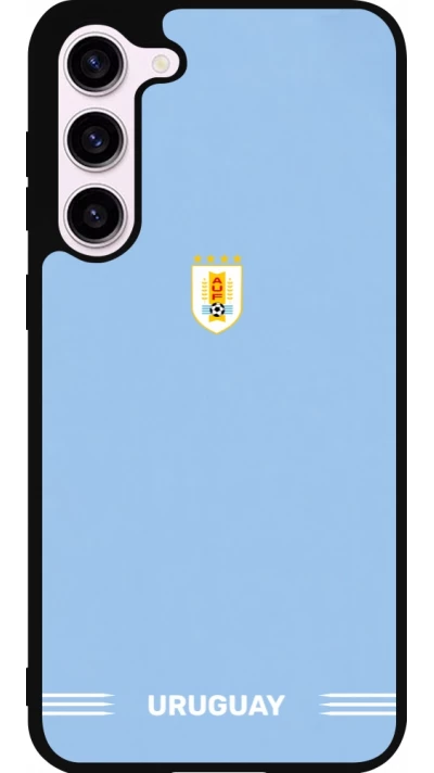 Samsung Galaxy S23+ Case Hülle - Silikon schwarz Uruguay 2026 personalisierbares Fussballtrikot