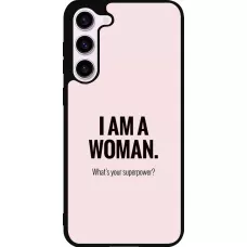 Samsung Galaxy S23+ Case Hülle - Silikon schwarz I am a woman