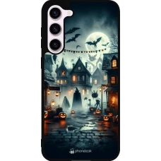 Samsung Galaxy S23+ Case Hülle - Silikon schwarz Halloween Spukstadt