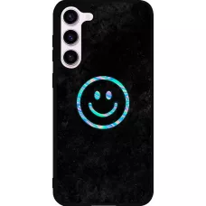 Samsung Galaxy S23+ Case Hülle - Silikon schwarz Happy smiley irisirt