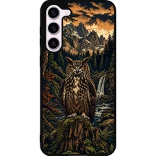 Samsung Galaxy S23+ Case Hülle - Silikon schwarz Linocut Uhu
