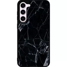 Coque Samsung Galaxy S23+ - Silicone rigide noir Marble Black 01