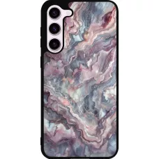 Samsung Galaxy S23+ Case Hülle - Silikon schwarz Violetter silberner Marmor