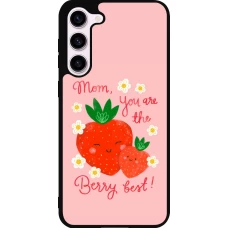 Coque Samsung Galaxy S23+ - Silicone rigide noir Mom 2026 Berry best