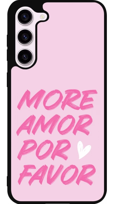 Samsung Galaxy S23+ Case Hülle - Silikon schwarz More amor porfavor