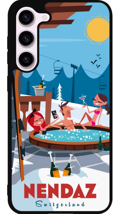 Samsung Galaxy S23+ Case Hülle - Silikon schwarz Nendaz Mountain Jacuzzi