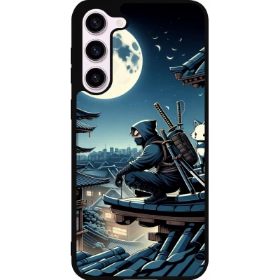 Samsung Galaxy S23+ Case Hülle - Silikon schwarz Ninja unter dem Mond