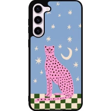 Samsung Galaxy S23+ Case Hülle - Silikon schwarz Pink leopard with stars 2026