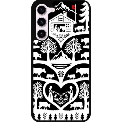 Coque Samsung Galaxy S23+ - Silicone rigide noir Poya Suisse 2 noir