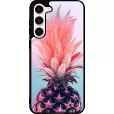 Samsung Galaxy S23+ Case Hülle - Silikon schwarz Purple Pink Pineapple