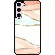 Coque Samsung Galaxy S23+ - Silicone rigide noir Shimmering Orange