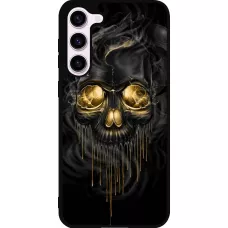 Coque Samsung Galaxy S23+ - Silicone rigide noir Skull 02
